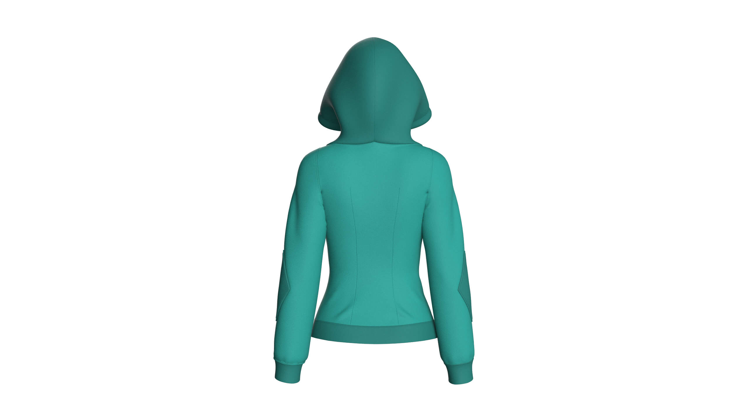 Girls Hooded Sweatshirt with Dual Zipper Pockets 3D Model