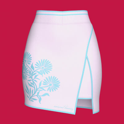 Girls Layered Mini Skirt with Floral Print