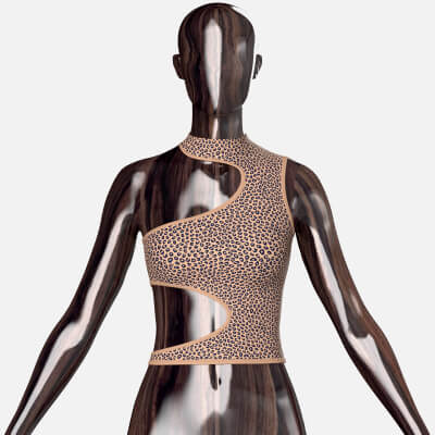 Girls Leopard Print Side Cutout Crop Top