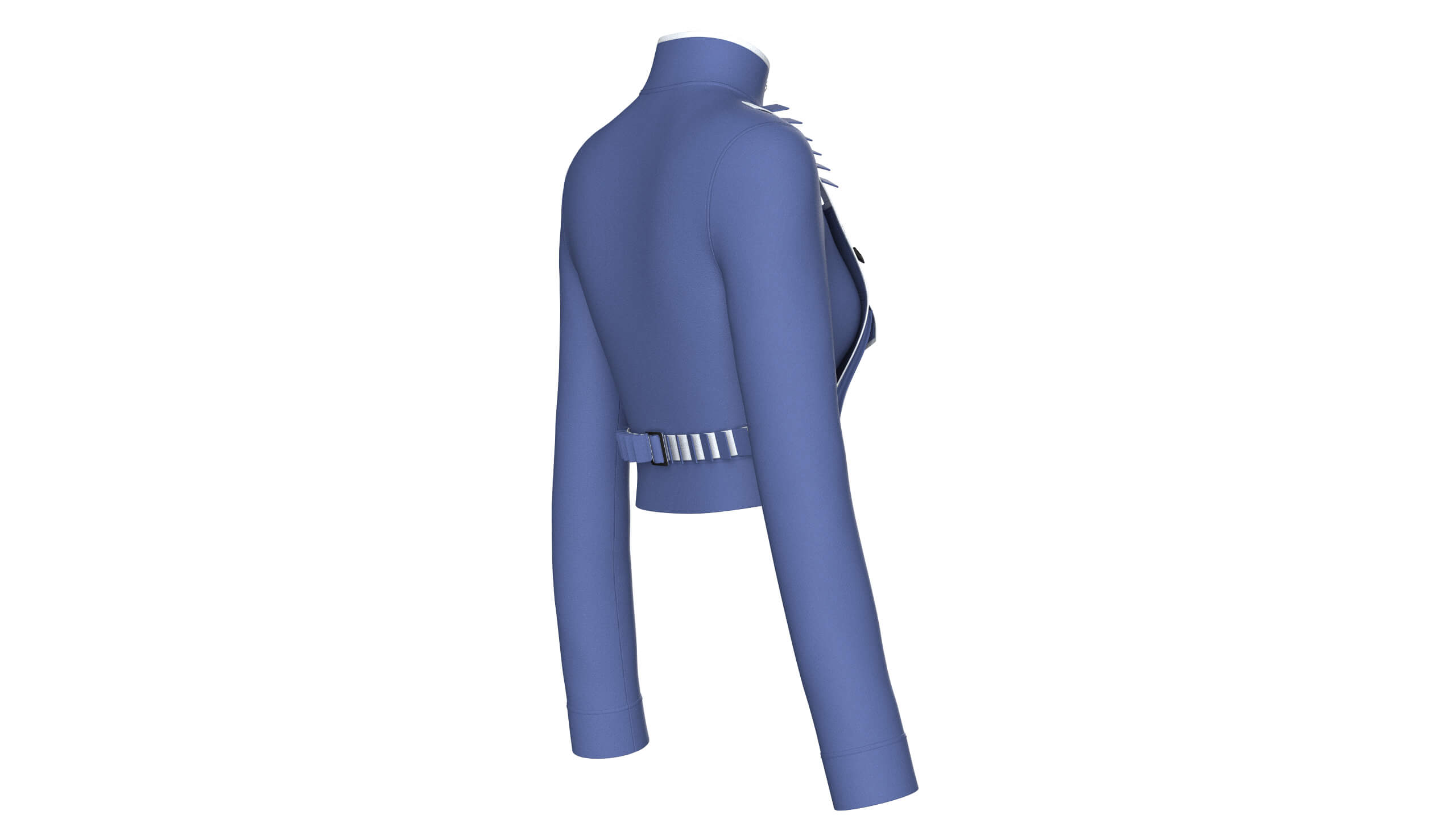 Girls Long-Sleeve Crop Top with Chest Rig 3D Model