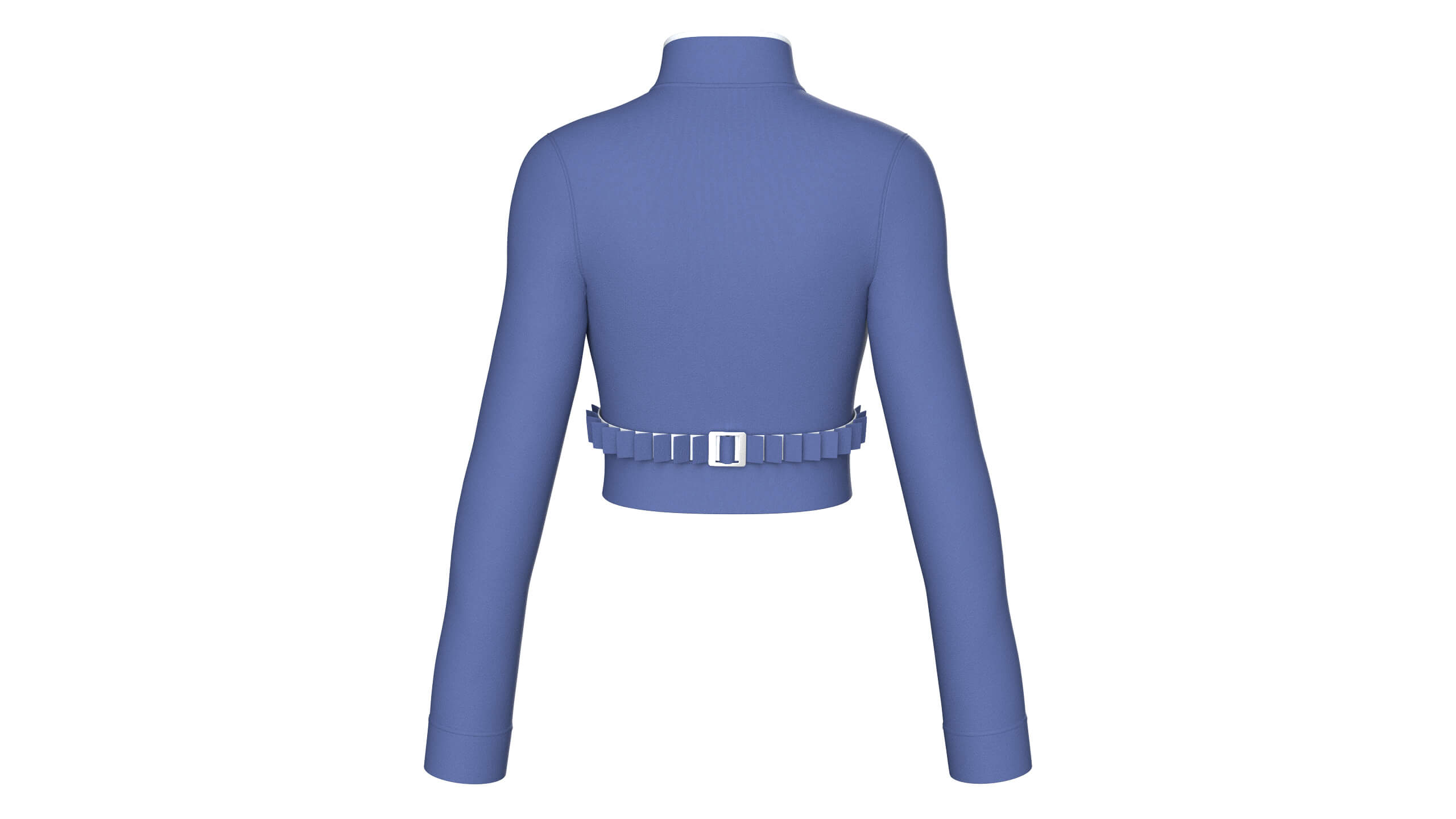 Girls Long-Sleeve Crop Top with Chest Rig 3D Model