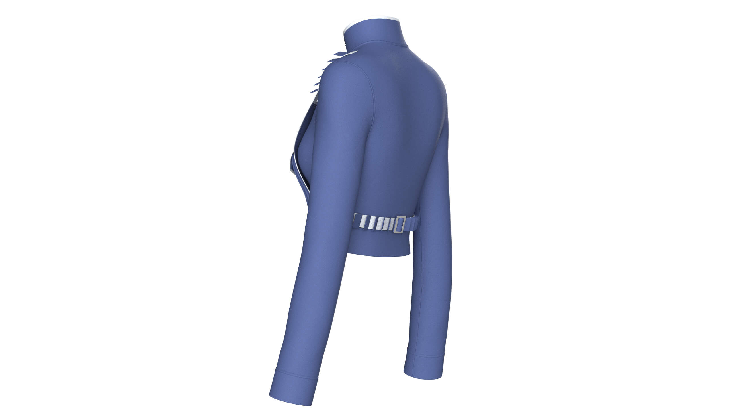 Girls Long-Sleeve Crop Top with Chest Rig 3D Model