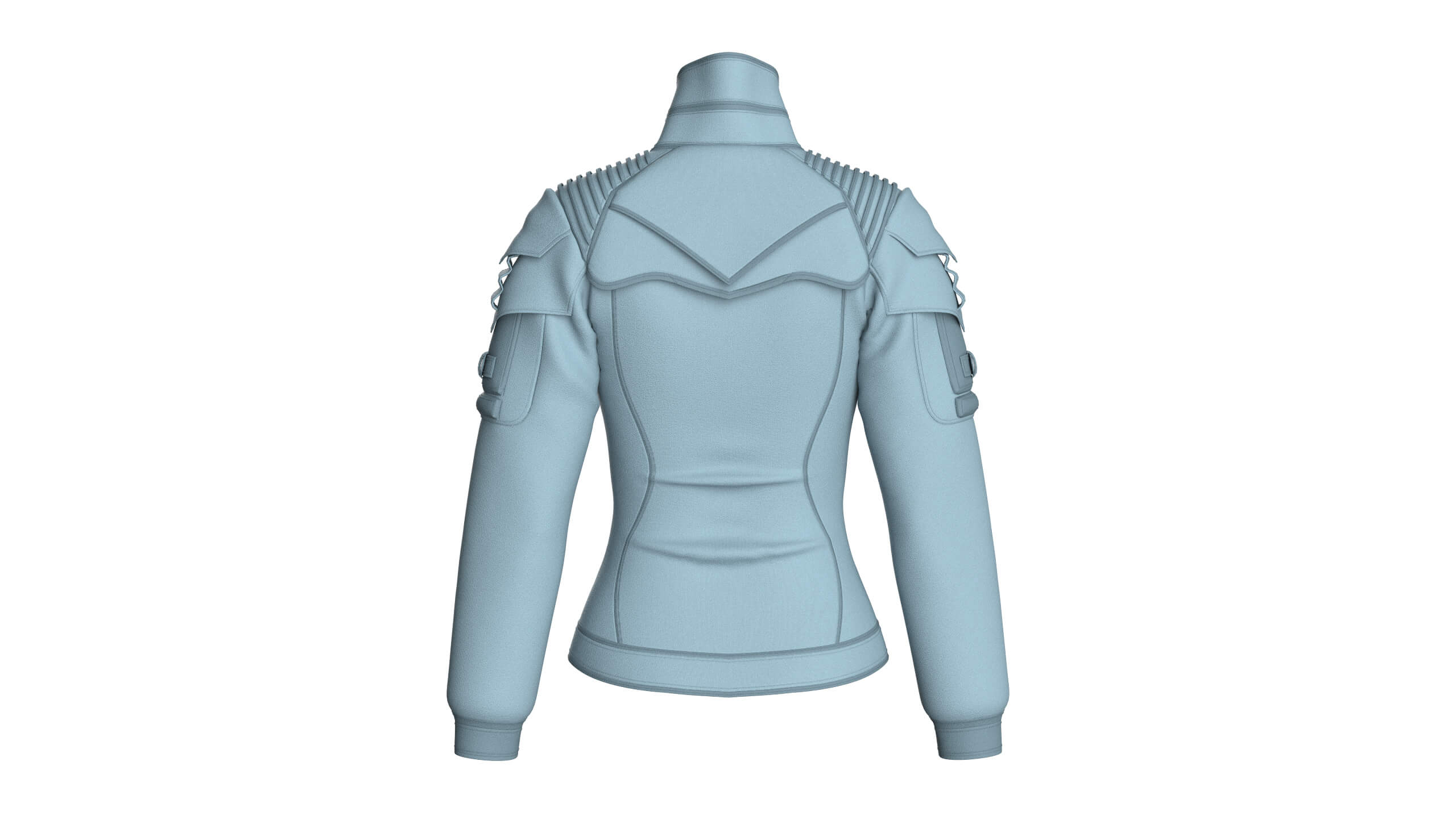 Girls Multi-Pocket Tactical Jacket 3D Model