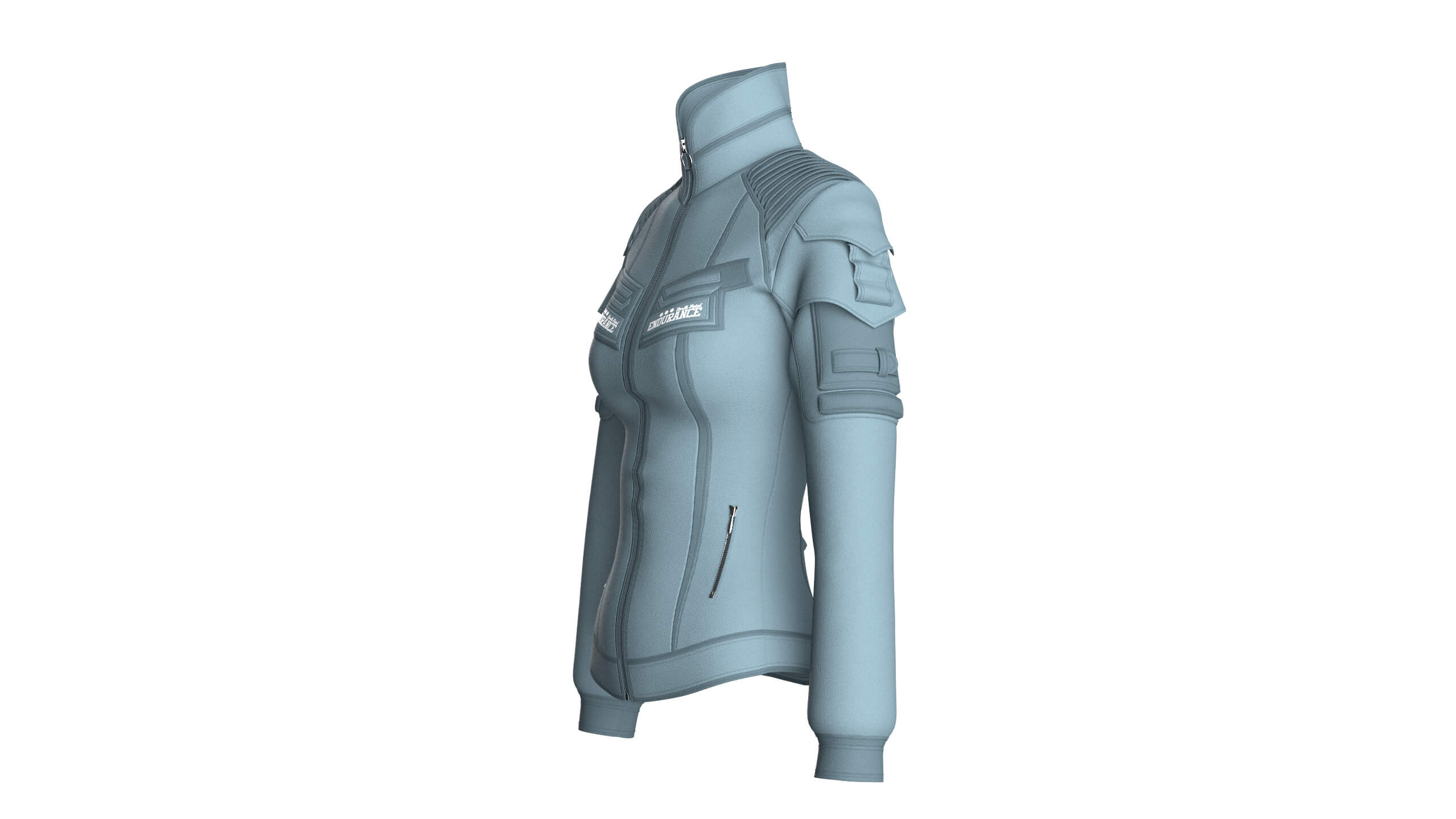 Girls Multi-Pocket Tactical Jacket 3D Model