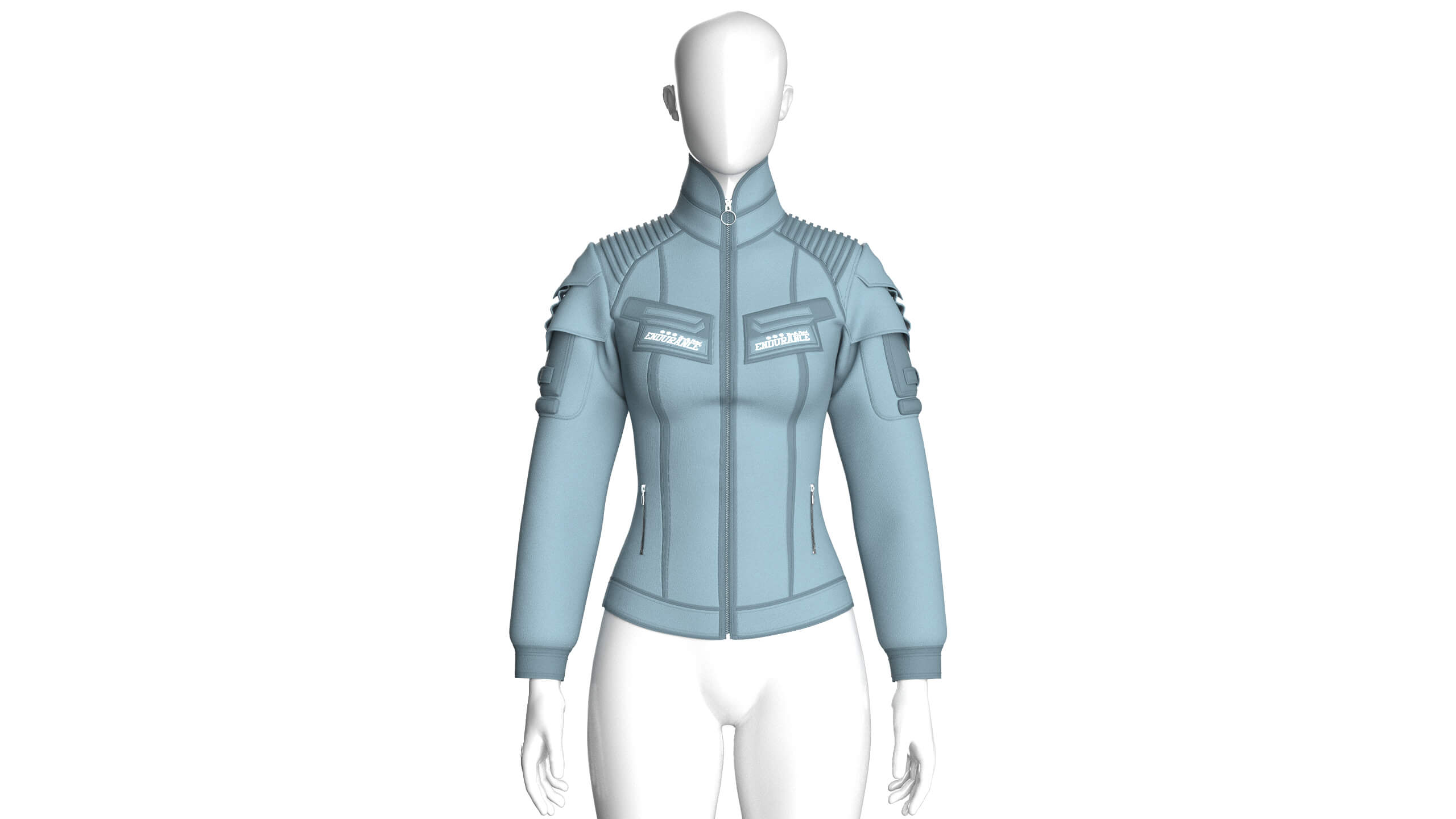 Girls Multi-Pocket Tactical Jacket 3D Model