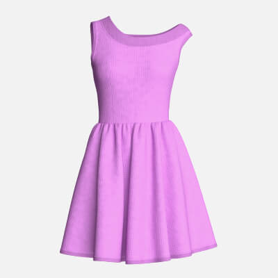 Girls Neckline Sleeveless A-Line Mini Dress