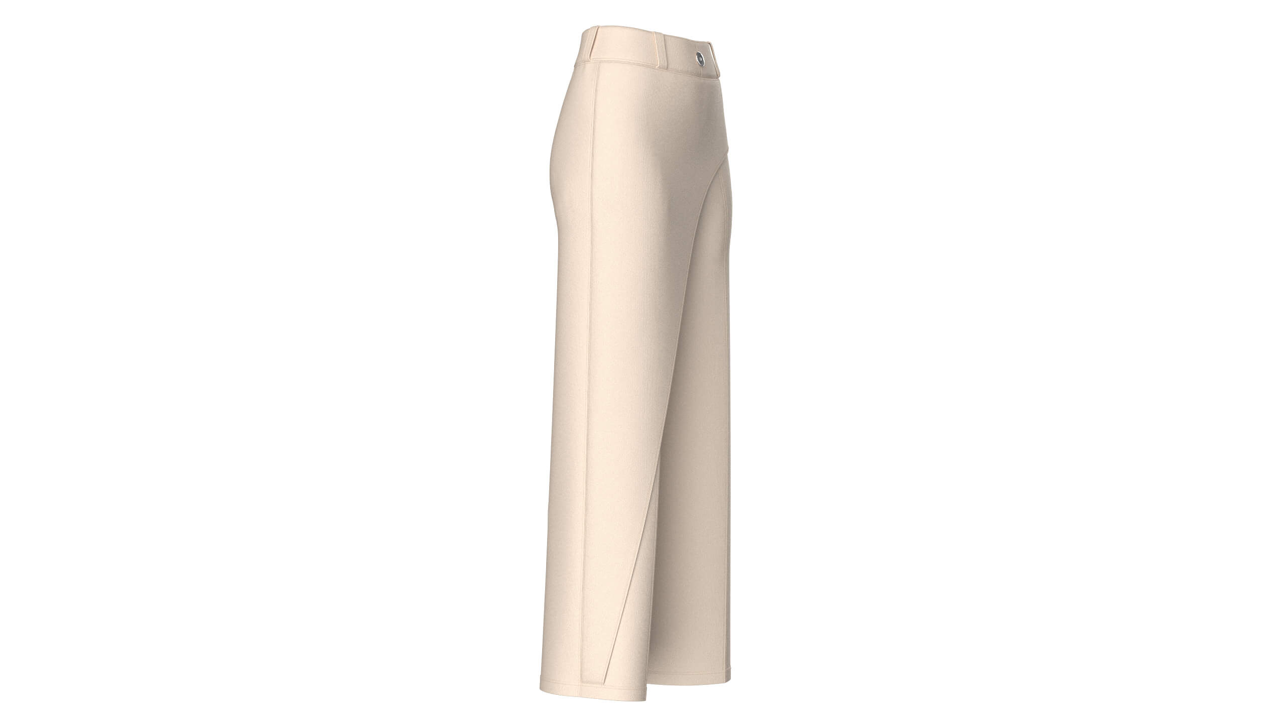 Girls Overlapping Skirt Trouser with Side Buttons 3D Model