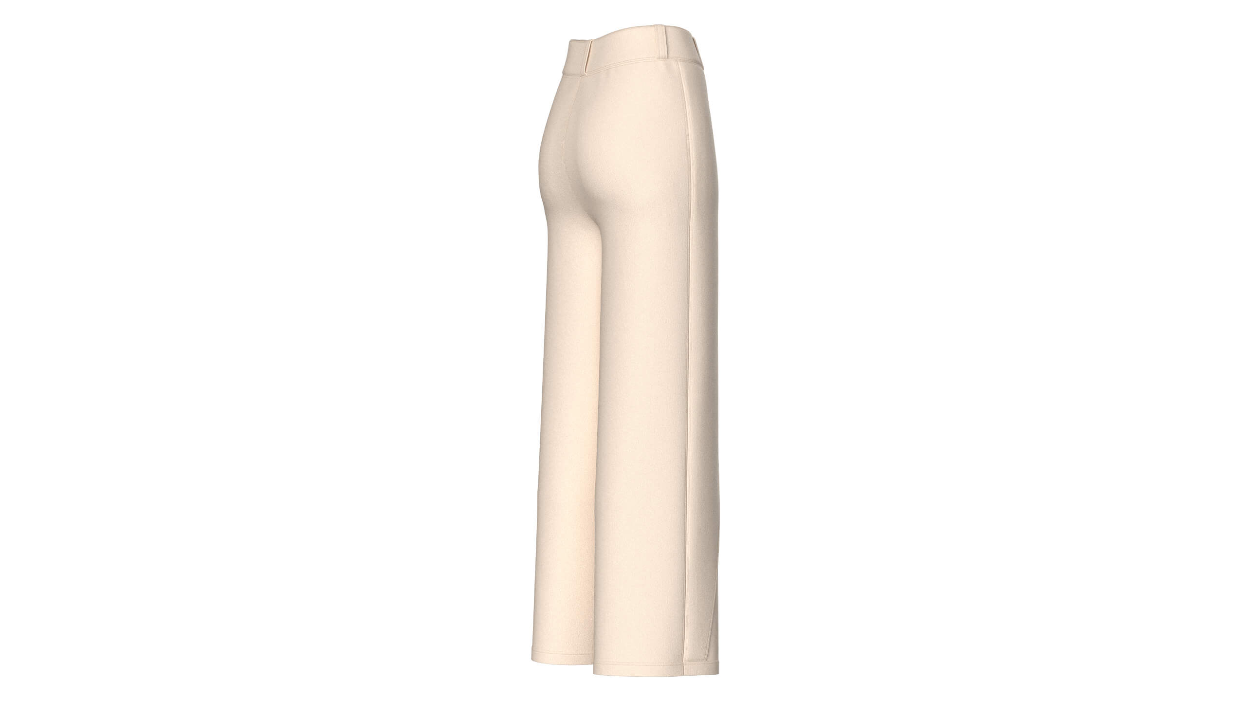 Girls Overlapping Skirt Trouser with Side Buttons 3D Model