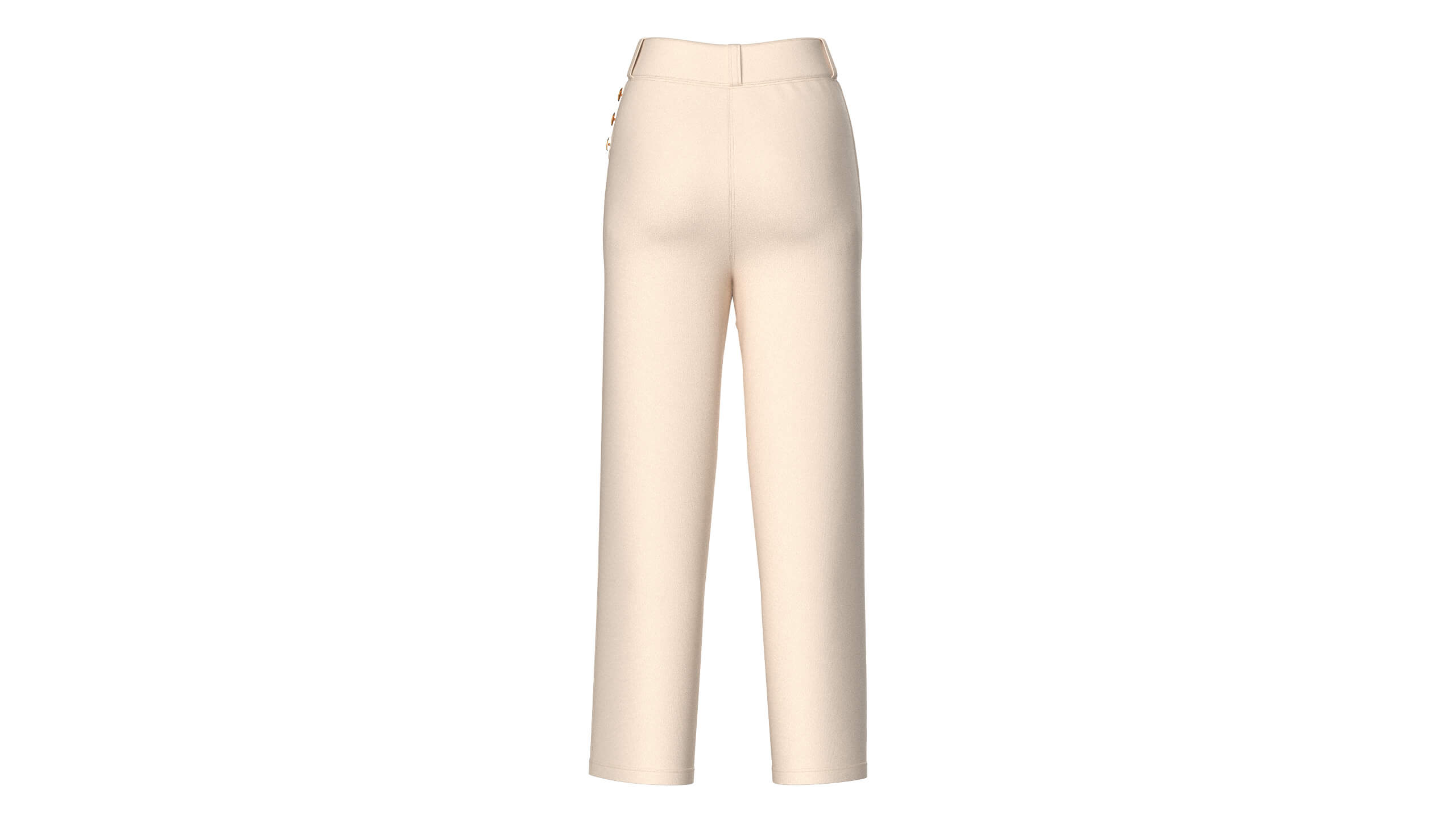 Girls Overlapping Skirt Trouser with Side Buttons 3D Model