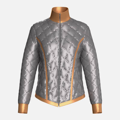 Girls Padded High Neck Full Zip Jacket