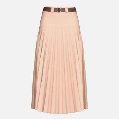 Girls Pleated Maxi Skirt with Belt