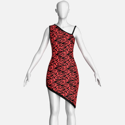 Girls Printed Mini Dress
