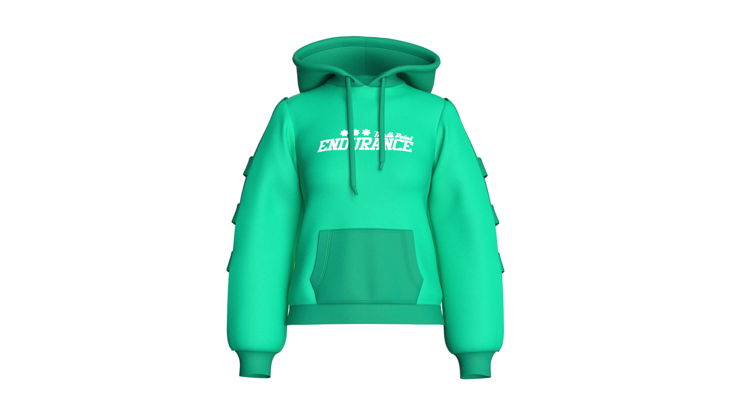 Girls Pullover Hoodie with Side-Tab Sleeves 3D Model