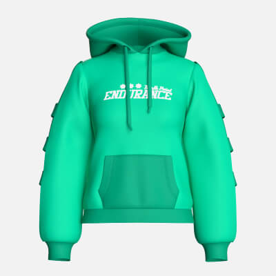 Girls Pullover Hoodie with Side-Tab Sleeves