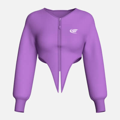 Girls Purple Corset Sweatshirt
