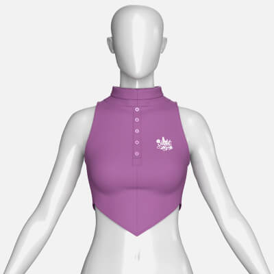 Girls Purple Henley Crop
