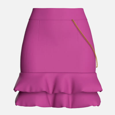 Girls Ruffle Skirt with Chain