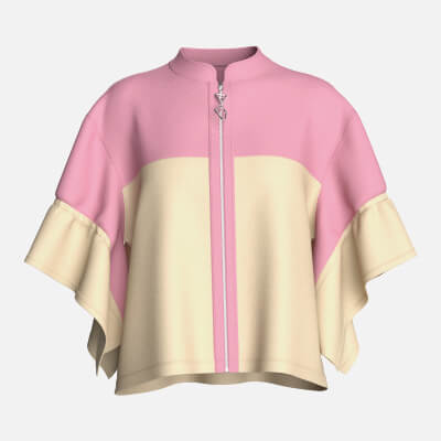Girls Ruffled Sleeve Jacket