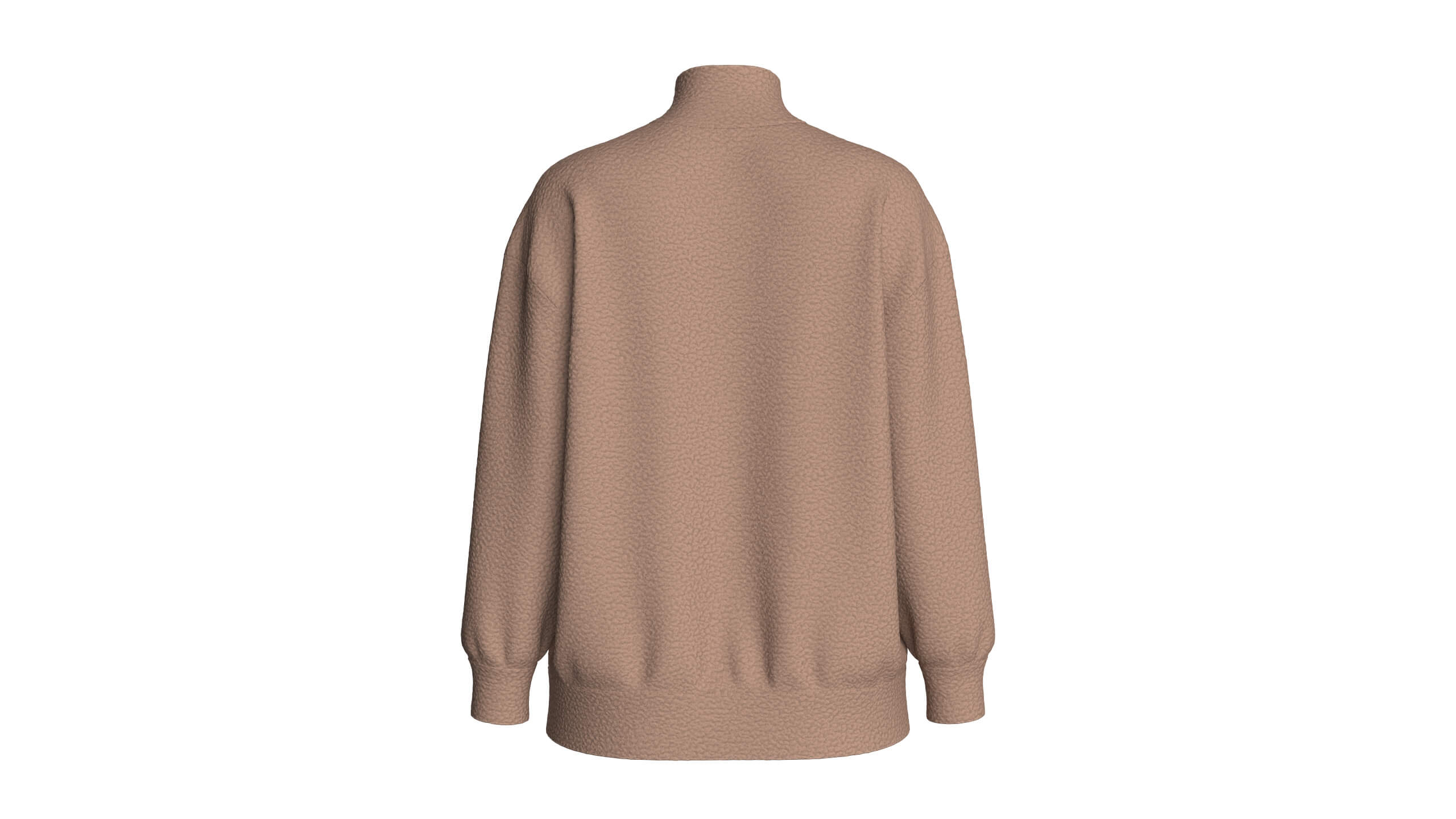 Girls Sherpa Fleece Jacket with Front Pockets 3D Model