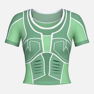 Girls Short Sleeve Crop Top with Mesh