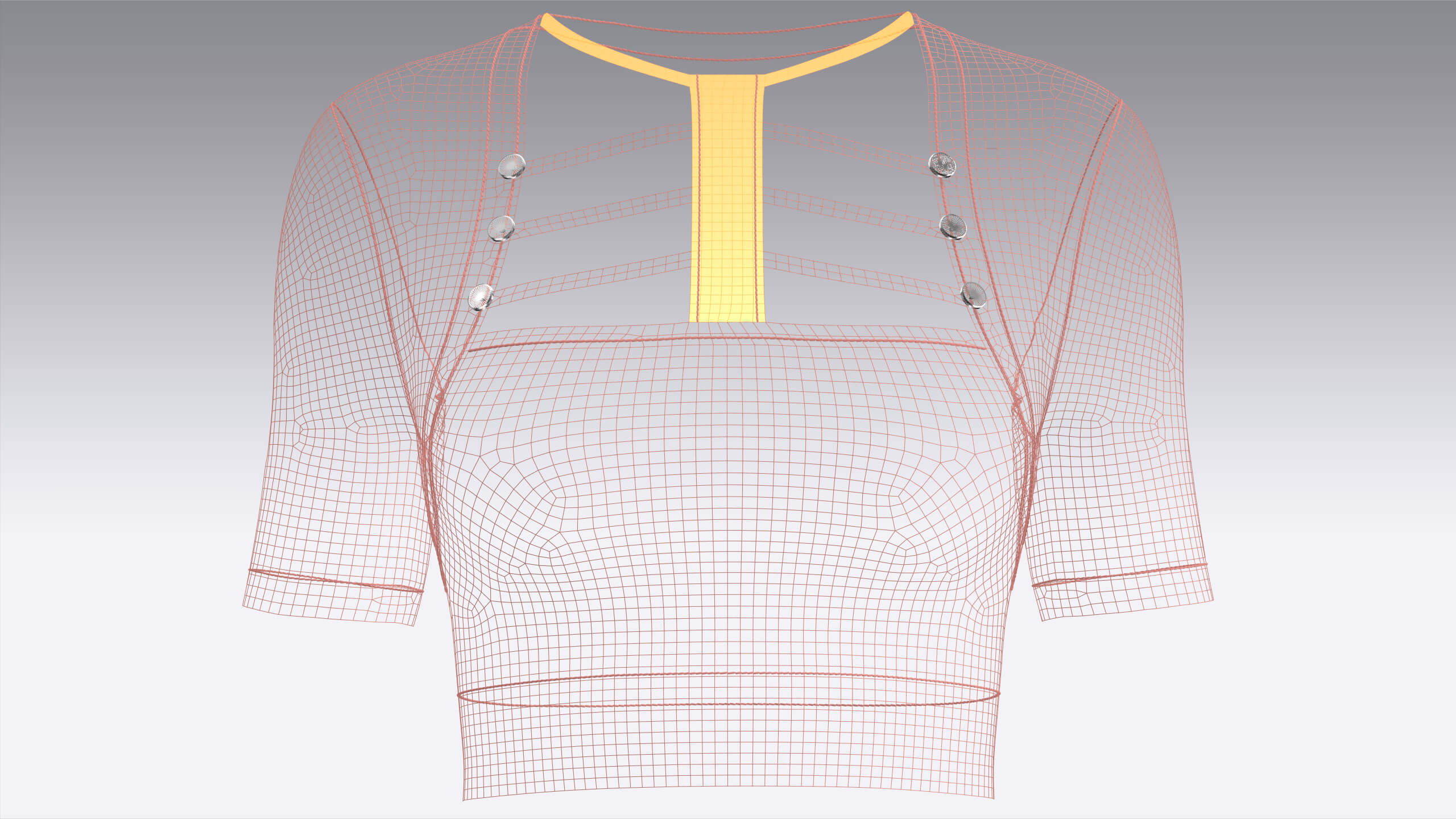 Girls Short-Sleeve Cutout Crop Top 3D Model