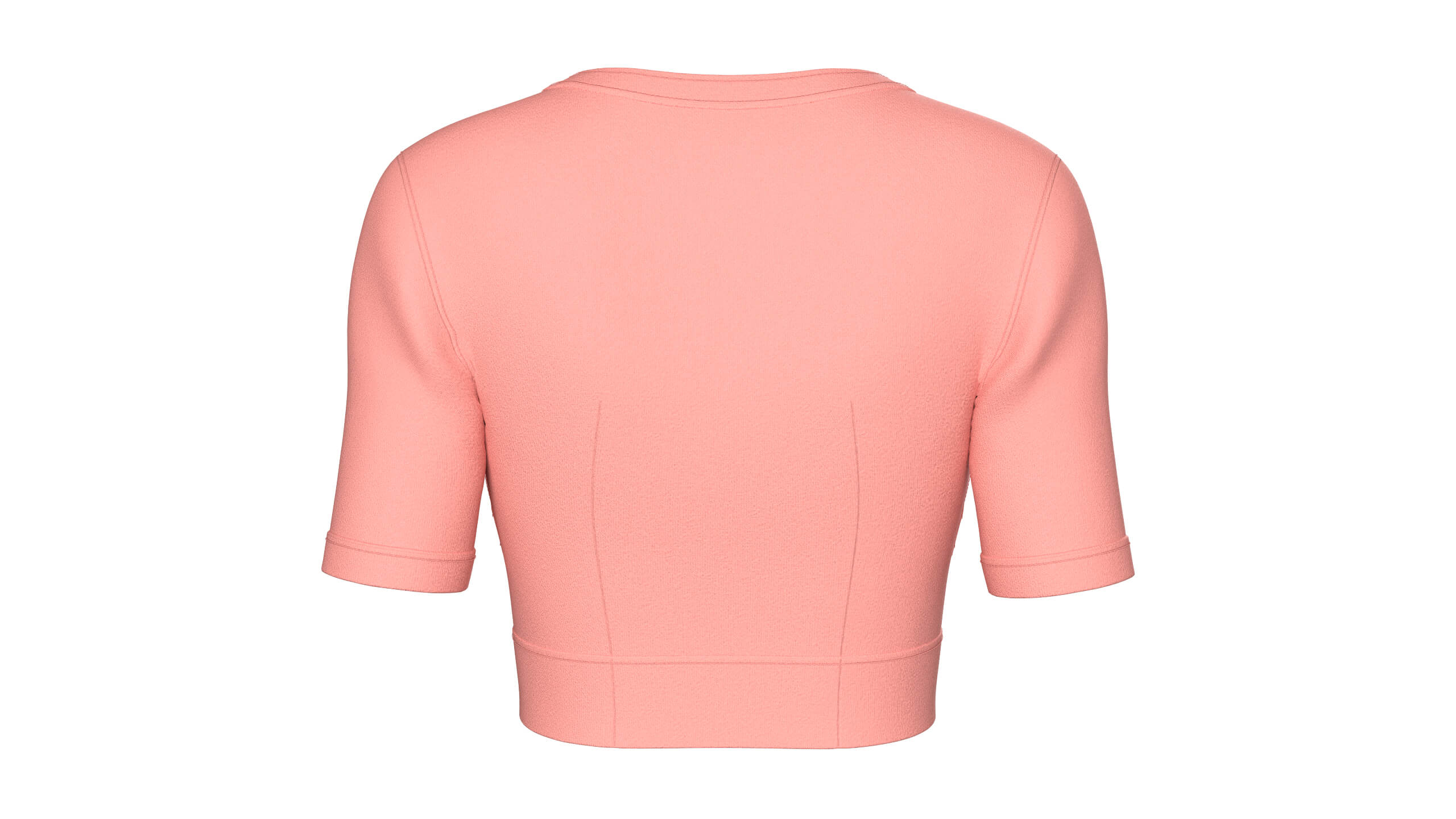 Girls Short-Sleeve Cutout Crop Top 3D Model