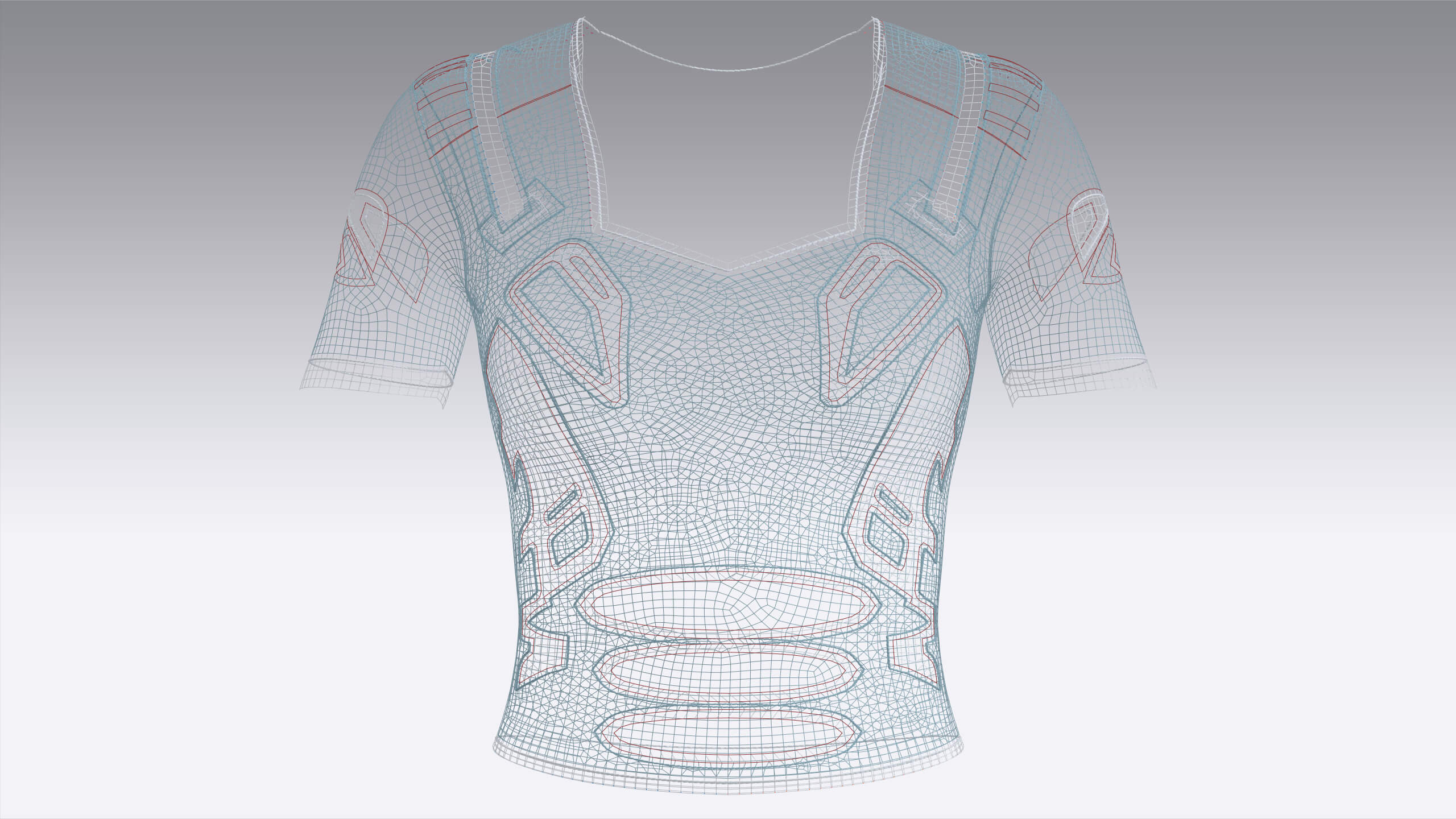 Girls Short Sleeve Tactical Crop Top 3D Model
