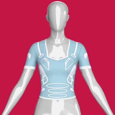 Girls Short Sleeve Tactical Crop Top