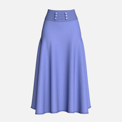 Girls Slate Button Skirt