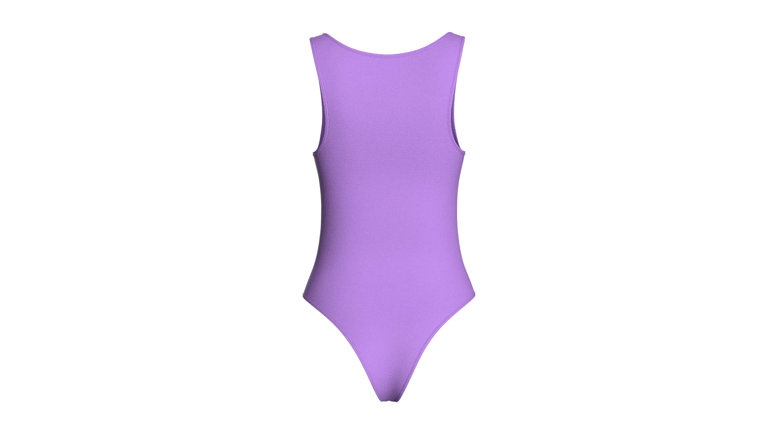 Girls Sleeveless High-Cut Bodysuit 3D Model
