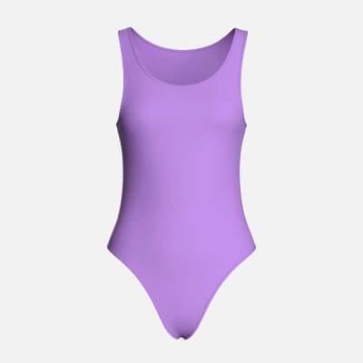 Girls Sleeveless High-Cut Bodysuit