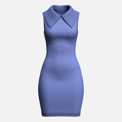 Girls Sleeveless Maxi Dress with Pointed Collar
