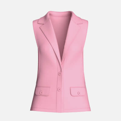 Girls Sleeveless Suit Vest Blazer