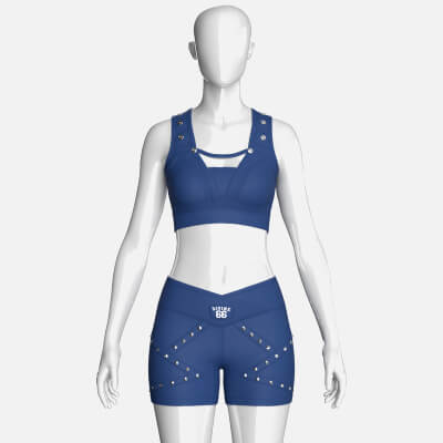 Girls Snap Strap Crop Top with Wrap Waist Shorts