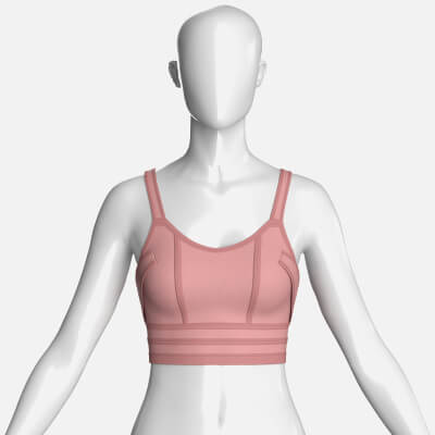 Girls Sports Bra Top with Scoop Neck