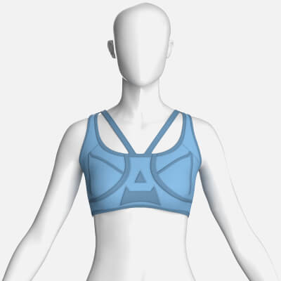 Girls Sports Bra with Caged Straps