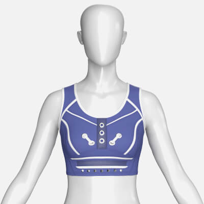 Girls Sports Bralette Top with Eyelet Detail