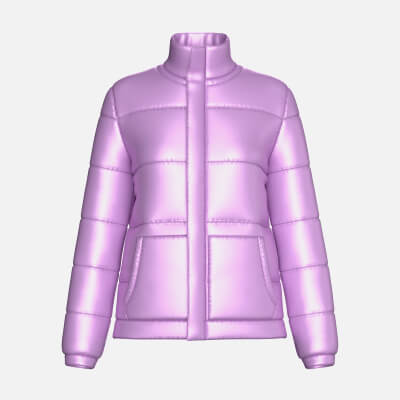 Girls Stand Collar Puffer Jacket