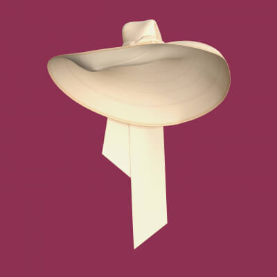 Girls Sun Hat with Long Back Ribbon Ties