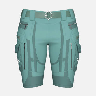 Girls Tactical Cargo Pocket Shorts with Patch