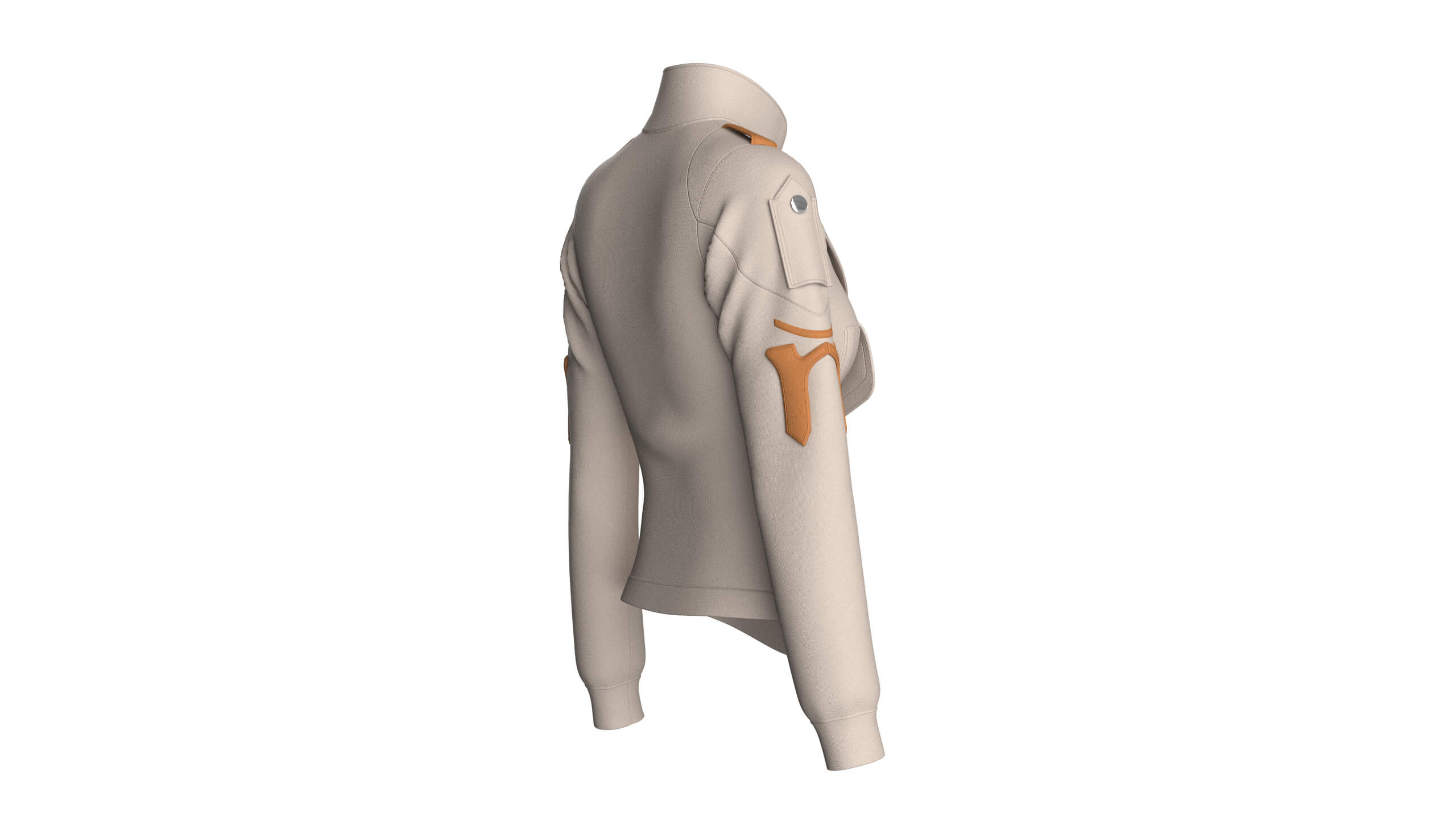 Girls Tactical Jacket with Flap Pocket 3D Model