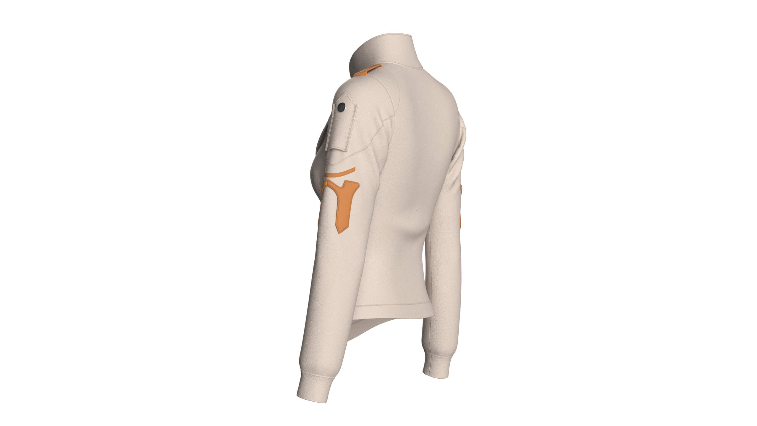 Girls Tactical Jacket with Flap Pocket 3D Model