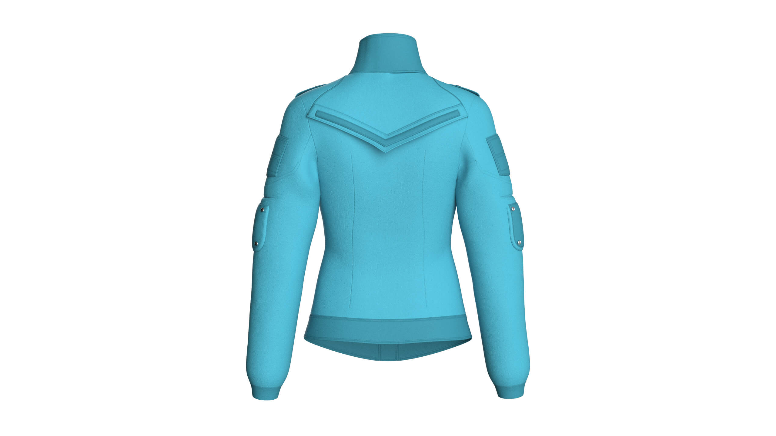 Girls Tactical Jacket with Graphic Print 3D Model