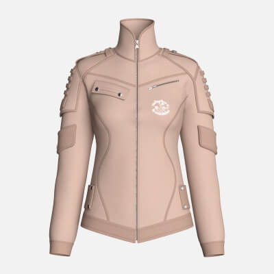 Girls Tactical Jacket with Logo Print