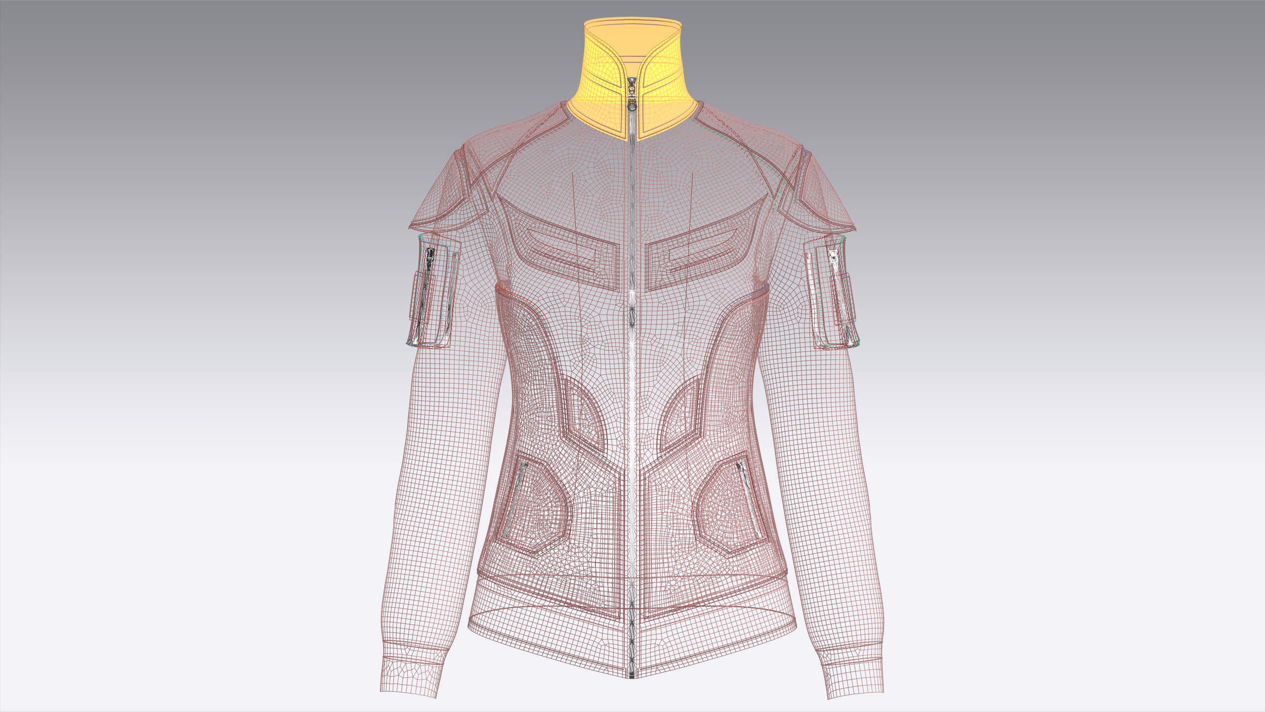 Girls Tactical Jacket with Zip Pocket 3D Model