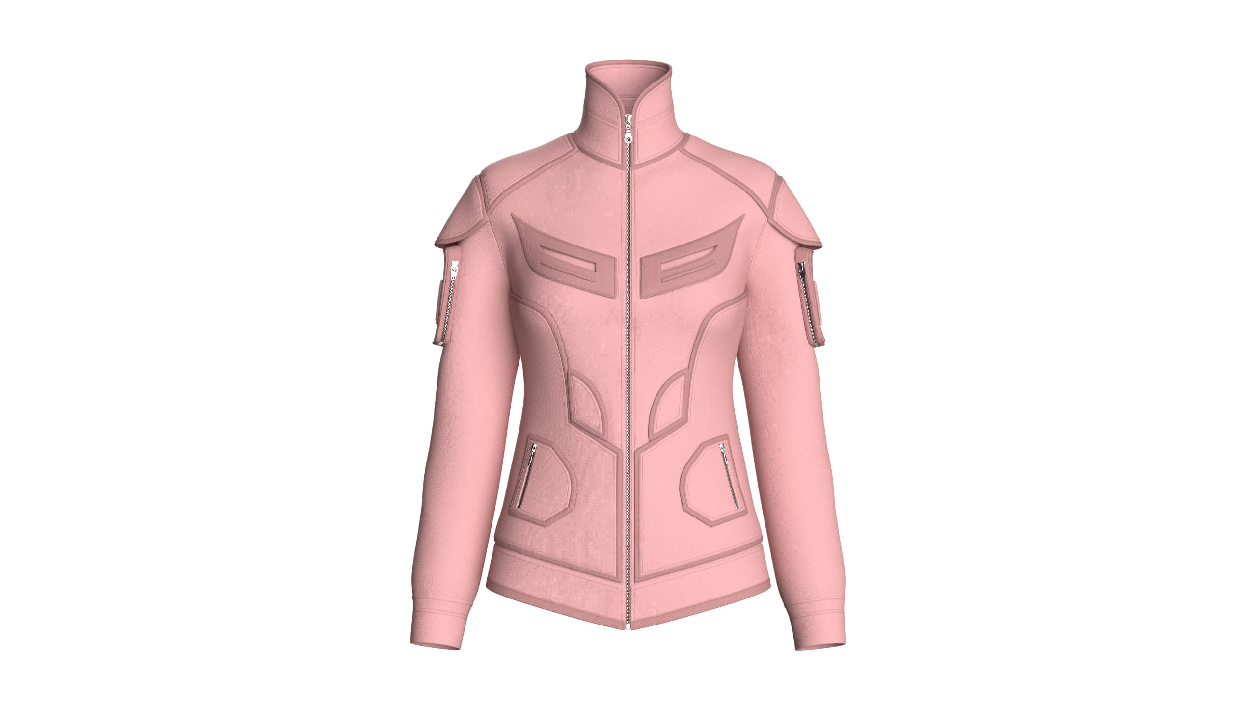 Girls Tactical Jacket with Zip Pocket 3D Model
