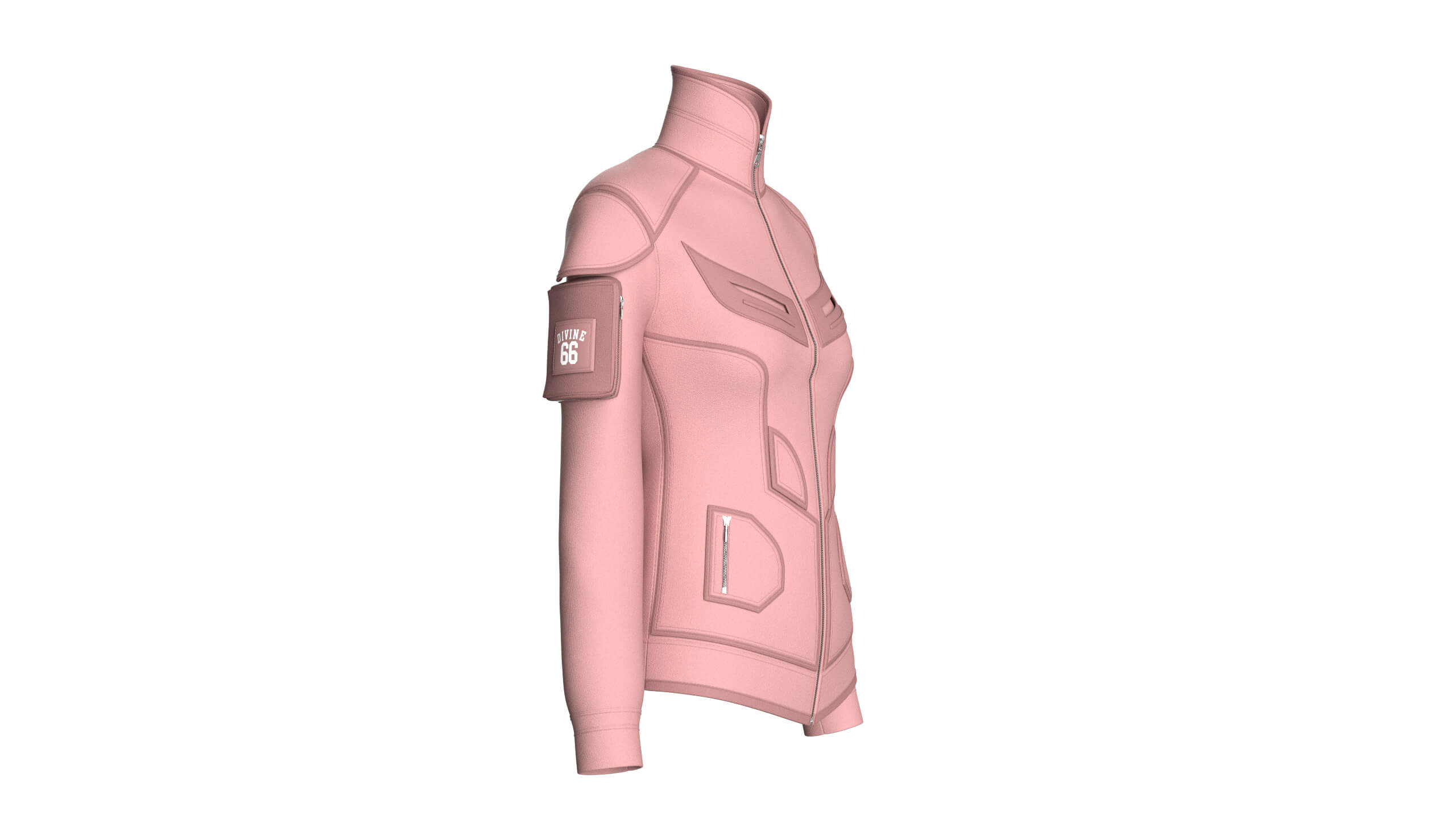 Girls Tactical Jacket with Zip Pocket 3D Model