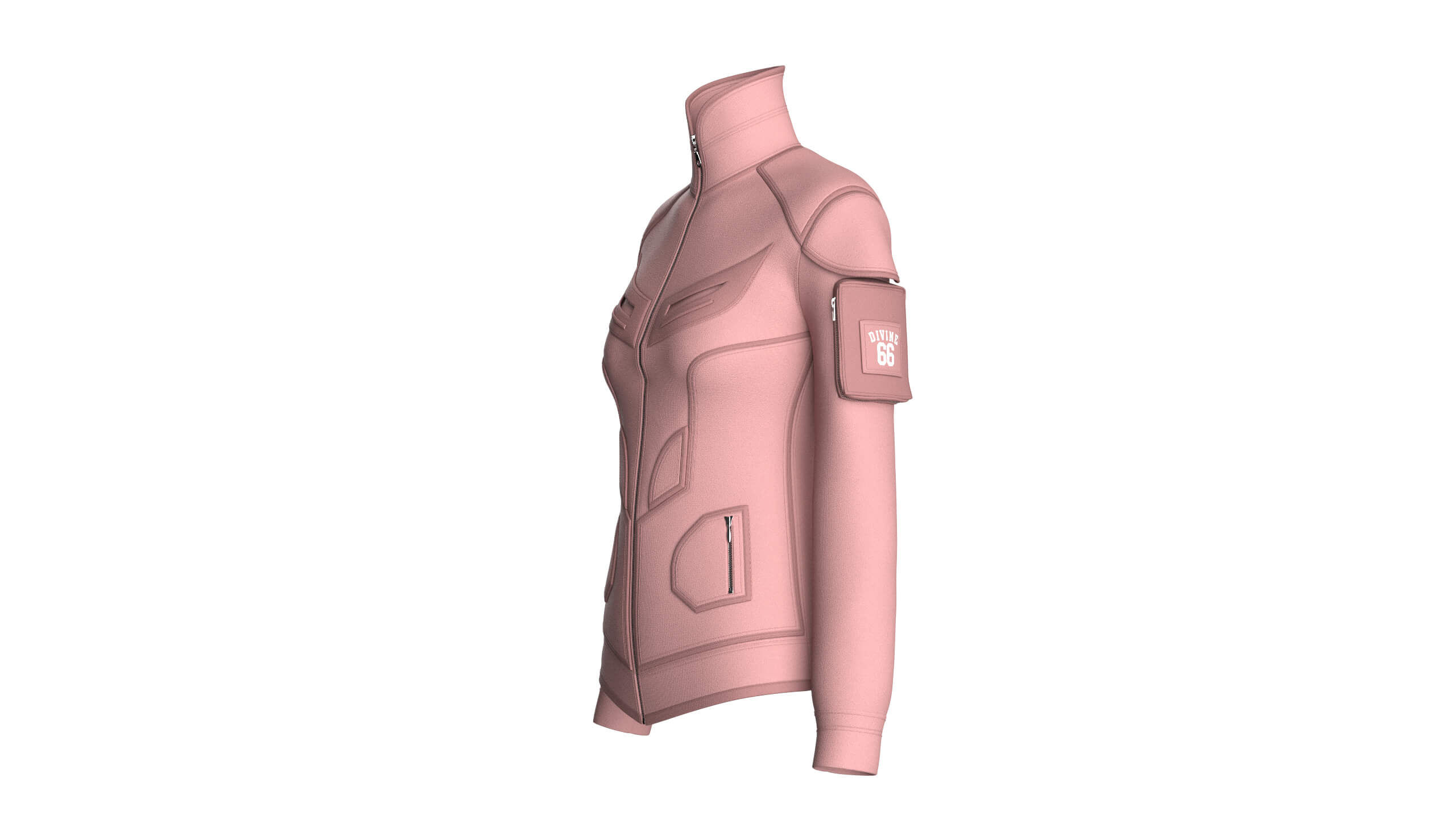 Girls Tactical Jacket with Zip Pocket 3D Model