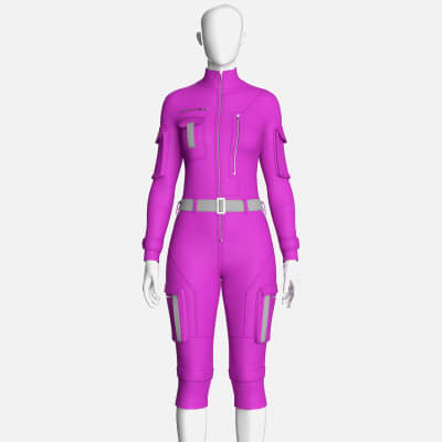 Girls Tactical Jumpsuit with Contrast Straps