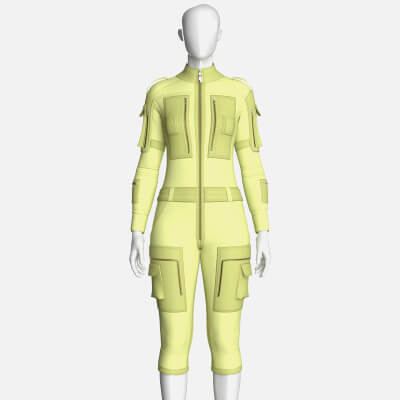 Girls Tactical Jumpsuit with Multi-Pocket